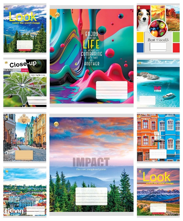 Набір зошитів 18арк. клітинка Тетрада, уп.20шт. 41200