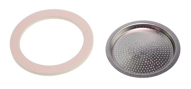 Комлект прокладок для Bialetti 3 уплотнителя + фильтр 3-4 cup Комлект прокладок для Bialetti 3 уплотнителя + фильтр 3-4 cup