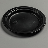 Тарілка пластикова одноразова BITTNER Ø176 мм(50 шт)чорна пластикова тарілка одноразова