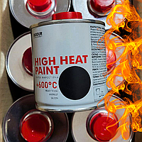 Краска для печей, каминов, мангалов +600º Biodur Hight Heat Paint 200 мл Черная