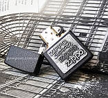 Запальничка Zippo 363 Black Crackle Silver Zippo Logo, фото 6