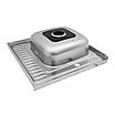 Мийка для кухні з харчової нержавіючої сталі AISI 201 WAL-D5050-16-06N, фото 5