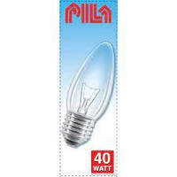 Лампа накаливания Pila B35 E27 40W 230V свеча прозрачная