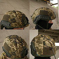 Тактический кавер без ушей пиксель всу на каску fast с качественного материала кордура для военных