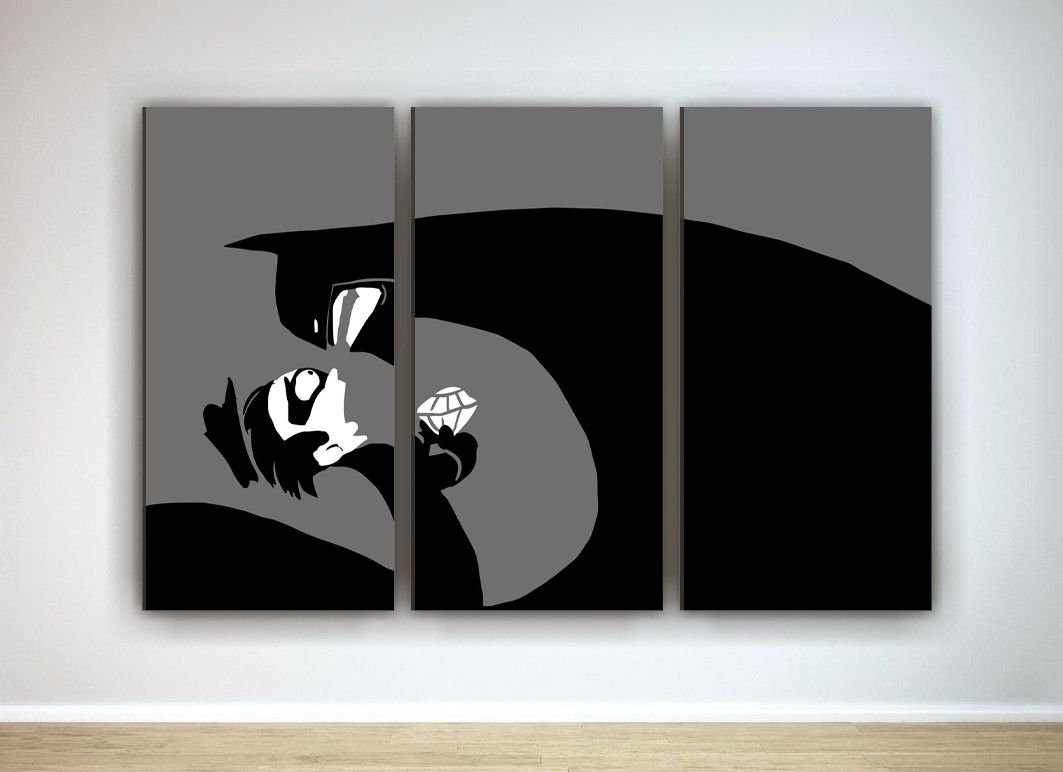 Картина модульная настенная Бэтмен 90х60 из 3х частей
