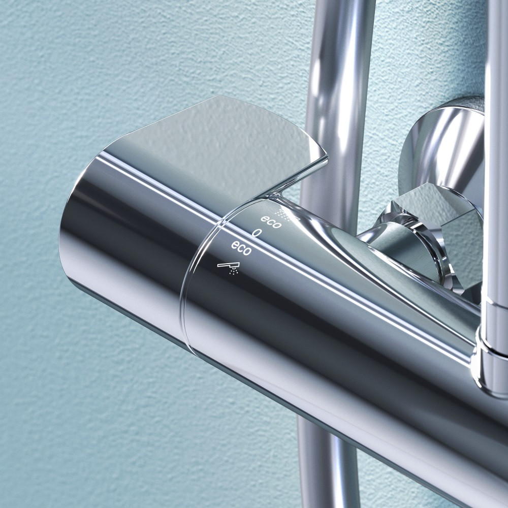 Душ.система: см-ль д/душа з ТМС, душ.штанга, верхній душ 220 мм, ручний ...