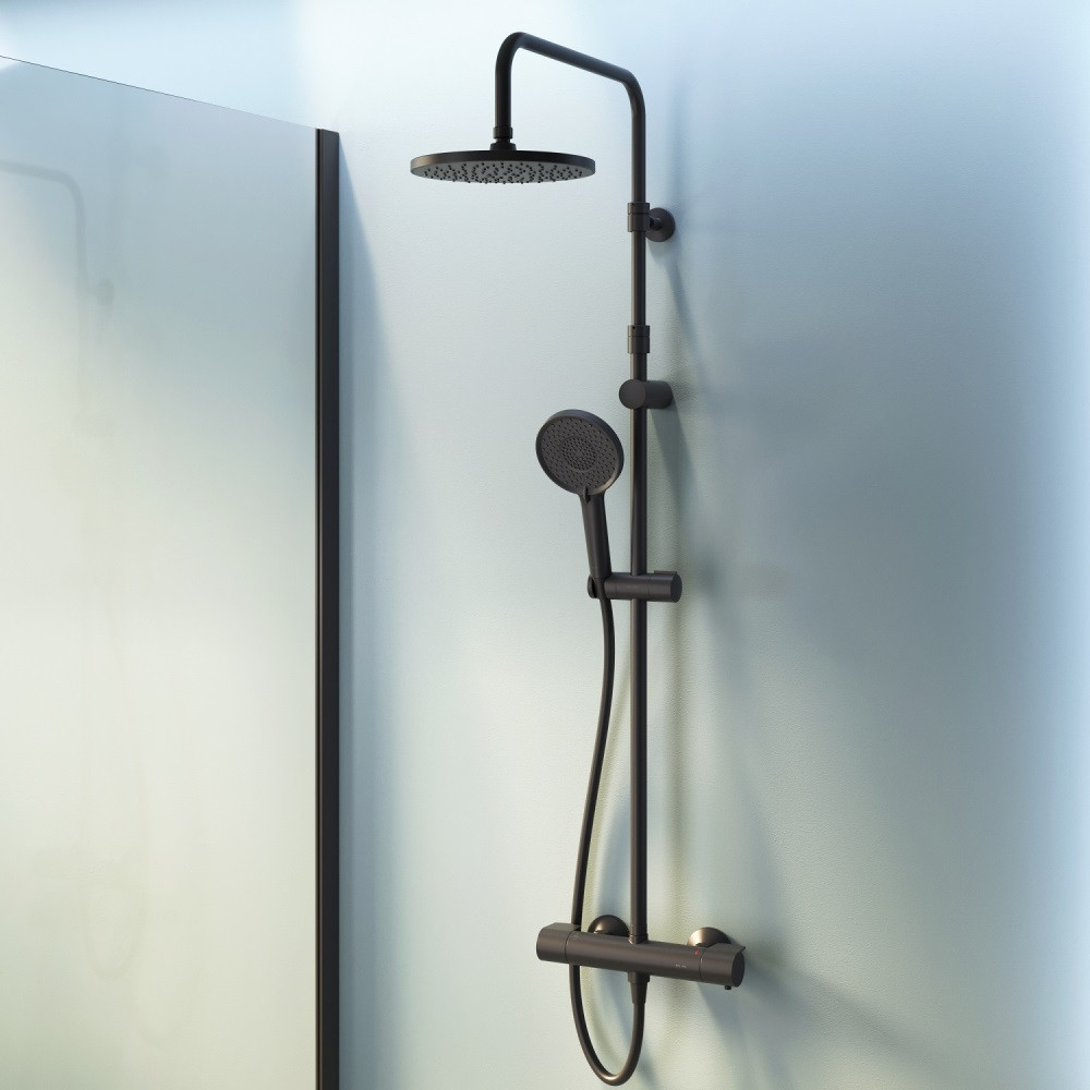 Душ.система: см-ль д/душа з ТМС, душ.штанга, верхній душ 220 мм, ручний ...