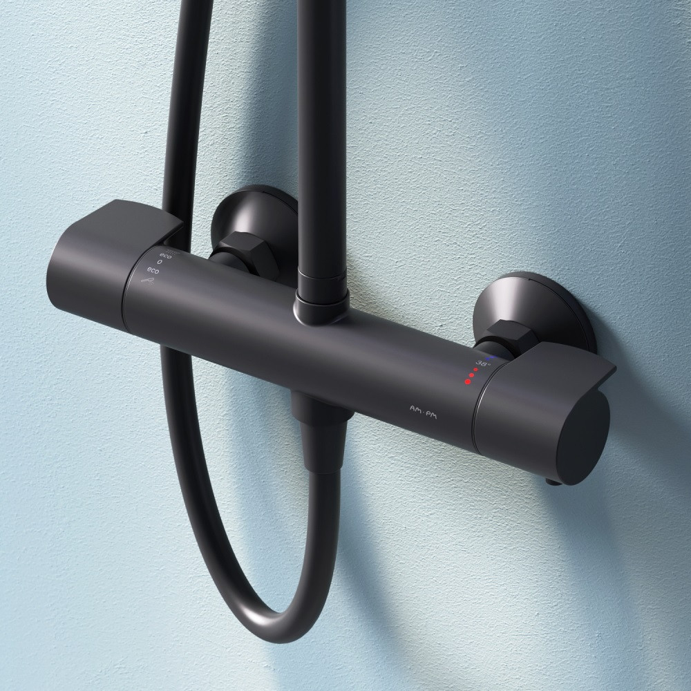 Душ.система: см-ль д/душа з ТМС, душ.штанга, верхній душ 220 мм, ручний ...