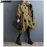 Вєтровка жіноча 50-66 оливкова в горохі Dimanaf, фото 3