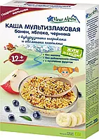 Каша безмолочная каша Fleur Alpine ORGANIC «Мультизлаковая с бананом, с кусочками яблока и черники», с 12 мес,