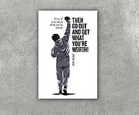 Картина Роккі Бальбоа Цитати Фільм Мотивація Натхнення Чорно-біла картина Сильвестр Сталлоне
