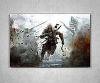 Картина подарок для геймера Ассасин Крид Assassin's Creed 60х40