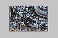 Картина авто двигун Друк на холсті машина Картина для чоловіка автомобіль Картина в офіс 60х40