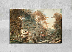 Картина Лісовий пейзаж Дерева Панорама Осінній Ліс Репродукція Село Літо Природа Сільський пейзаж