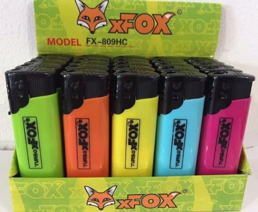 Запальничка x-Fox FX-809HC кольорова турбо