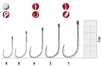 Гачок Gamakatsu LS-5213N Nickel №1 9шт.
