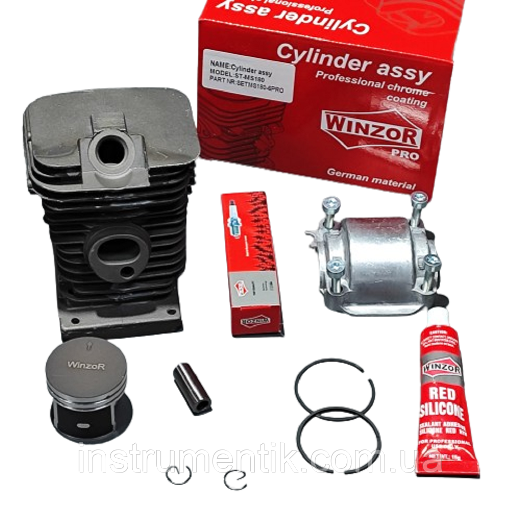 Циліндр з поршнем для бензопил MS 180 Winzor + Ceramic/Grafite PRO SERIA