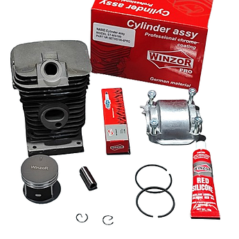 Поршнева в зборі для бензопил MS 180 Winzor + Ceramic/Grafite PRO SERIA
