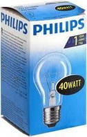Лампа розжарювання Philips А55 40 Вт Е27 220v Прозора