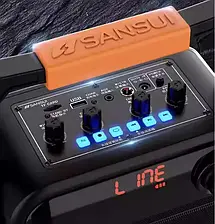 Акумуляторна Колонка Sansui SS7-06 Один Радіомікрофон | Бездротова Колонка, фото 5