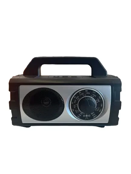 Радіоприймач із вбудованим акумулятором, роз'ємом під батарейки, 3-ма хвилями та ліхтариком GOLON RX-68
