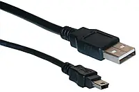 Шнур USB-Mini USB 5p / Переходник для гаджетов черный