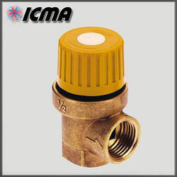 Запобіжний клапан для геліосистеми ICMA 1/2" 6 bar арт.S120