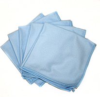 Серветки з мікрофібри для скла 5шт/уп (30х30см) блакитна без етикетки