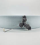 Срібна брошка "Сова" чернена— символ мудрості та сили в кожному русі, фото 2