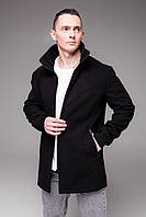 Куртка мужская кашемировая весенняя осенняя удлиненная утепленная повседневная черная