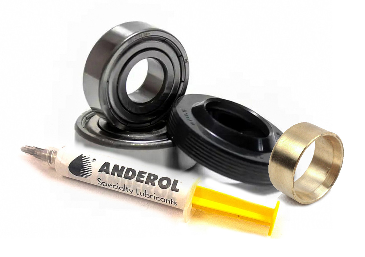 Підшипники пральної машини Ariston SKF 6202, SKF 6203 і сальник 22x40x8.5/11.5 з ремонтною втулкою 17*22*14