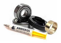 Підшипники пральної машини Ariston SKF 6202, SKF 6203 і сальник 22x40x8.5/11.5 з ремонтною втулкою 17*22*14