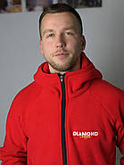 Флісова кофта з капюшоном Synevyr 260 з вашим Логотипом Червона, фото 3