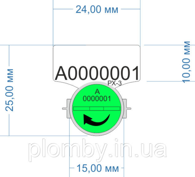 Охоронні пломби РХ-3, використовується з дротом - фото 3 - id-p60001