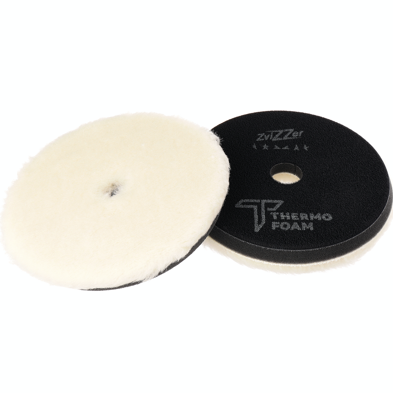 Полірувальний круг з ворсом (ексцентрик) ZviZZer Thermo Wool Pad, Ø 160 х 20 х 150 мм Чорний (М'яка основа), фото 1