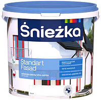 Фарба акрилова емульсійна для фасадів Sniezka Standart Fasad білий 7 кг