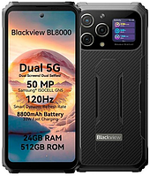 Смартфон Blackview BL8000 5G 12\512GB Black 8800мАч 33W NFC Dimensity 7050