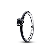 Серебряное кольцо Pandora Me Черное сердце 193088C01