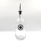 Набір пляшок для олії та оцту з дерев'яною підставкою 2 шт. 500 мл (мал.), фото 4