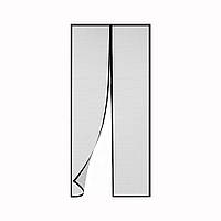 Москітна сітка для дверей на магнітах Clip-on Антипиль A 115*200 см Сірий
