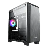 Корпус компьютерный ATX GameMax Nova N6 без блока питания/Midi-tower/RGB-подсветка/боковое окно Черный