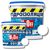 Універсальна гідроізоляція акрилова фарба мастика H2Off Біла, Відро 12 кг