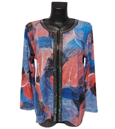 Кофта на блискавці Rbossi 1363-01 L-XL різнобарвна, фото 1