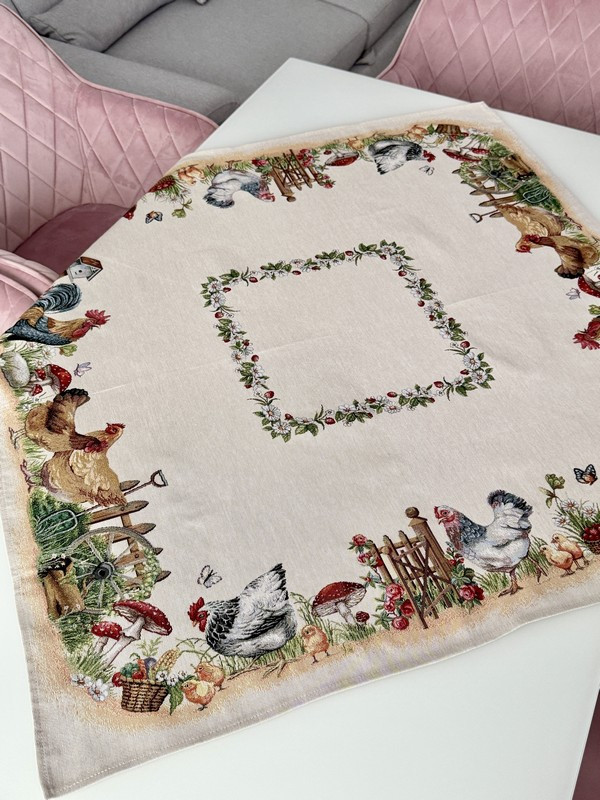 Гобеленова скатертина на стіл LiMaSo 97*100 см RUNNER1287NA, фото 1