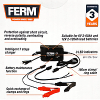 Зарядное устройство для аккумулятора FERM 6V/12V