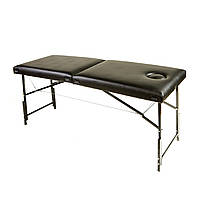 Автоматическая кушетка 180х60 см мягкая регулируемая, Портативная кровать для массажа, черная