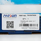 Гвинт гребний для лодочного мотора YAMAHA F2.5A/3A 3-лопатевий алюмінієвий 3X7 1/2X7 ALU висока тяга і швидкість, фото 4