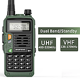 Рація Baofeng UV-S9 Plus 10 W (до 10 км) — радіостанція дводіапазонна з ліхтариком, фото 4