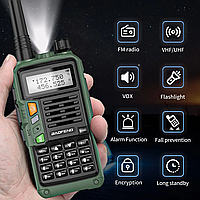 Рація Baofeng UV-S9 Plus 10 W (до 10 км) — радіостанція дводіапазонна з ліхтариком
