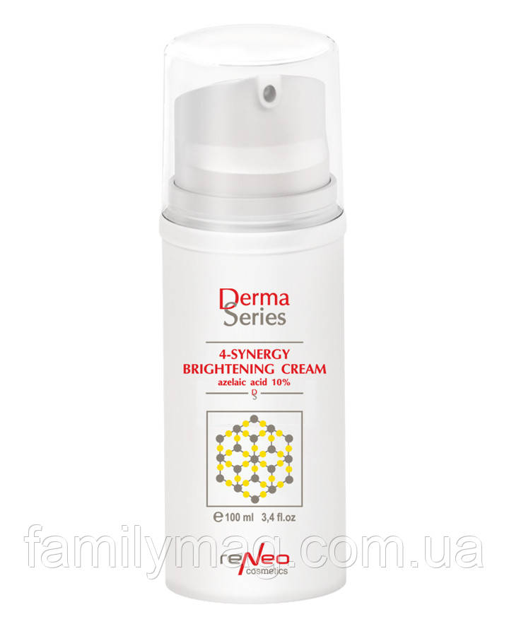 Освітлюючий легкий крем з азелаїновою кислотою 4-SYNERGY BRIGHTENING CREAM azelaic acid 10% Derma Series 100 мл